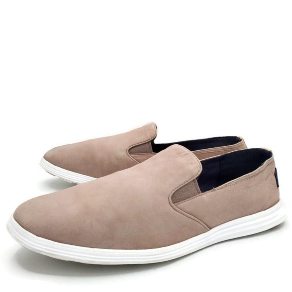 Cole Haan Ella Zerogrand Grey Nubuck Leather Slip-On Sneakers